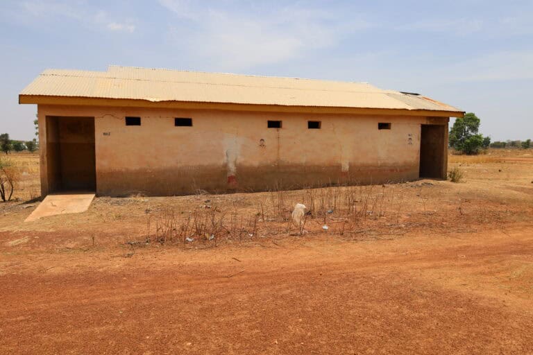 Public toilet building in Tamale, Ghana.