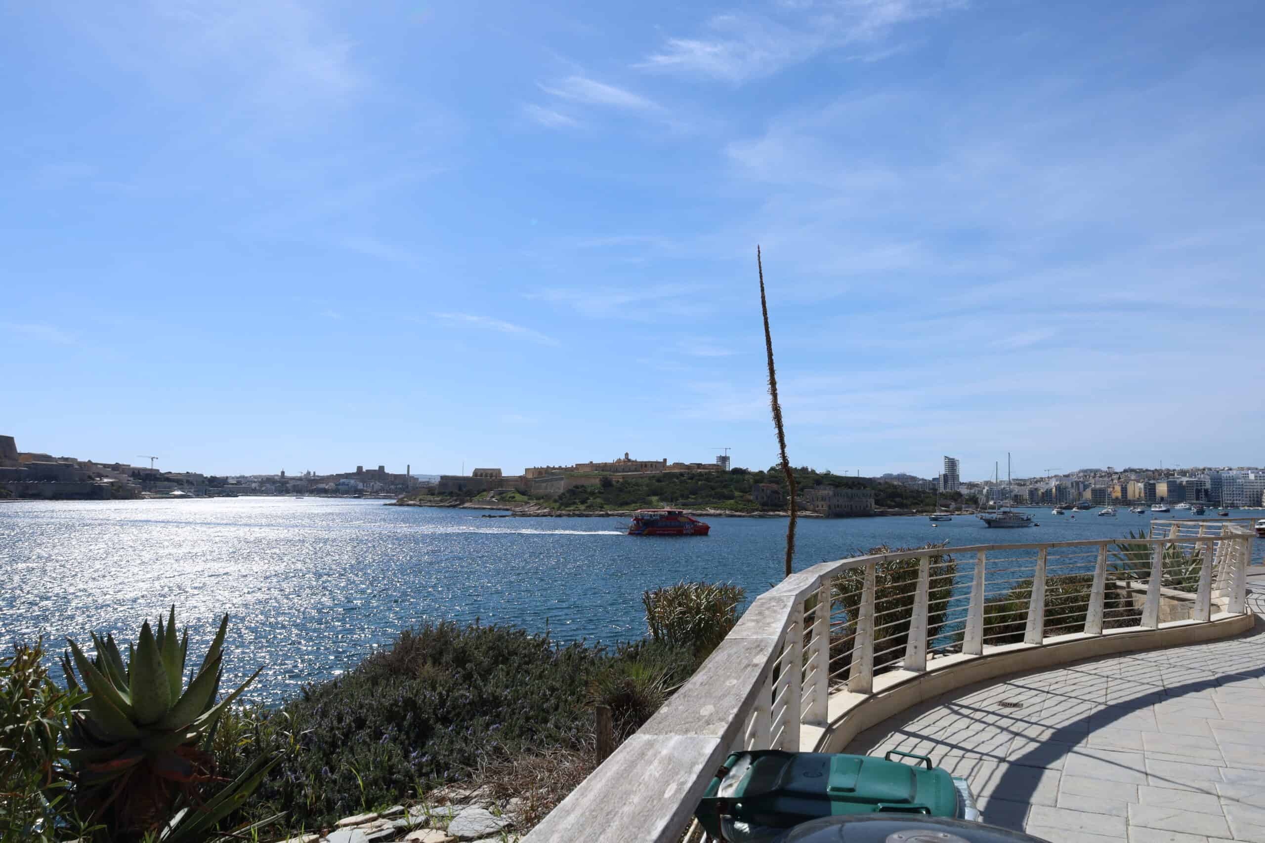Broad coastal view of the Maltese bay