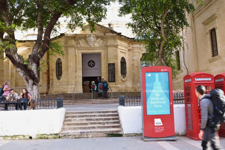 Entrance to the Malta Postal Museum on a quiet Valletta