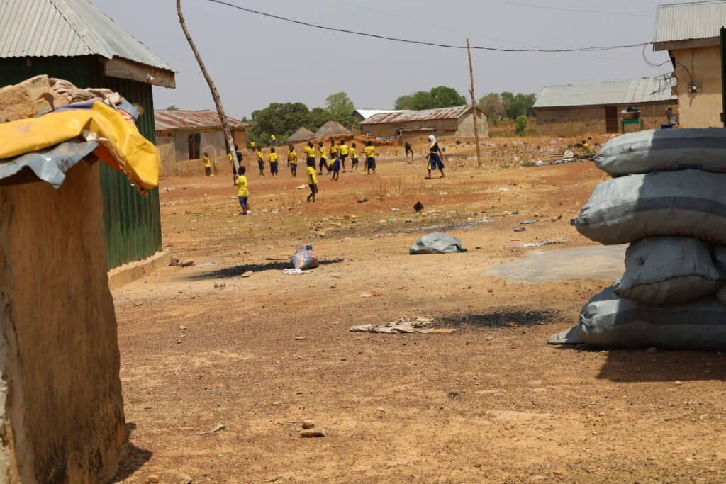 Children playing in Tamale schoolyard, Ghana.