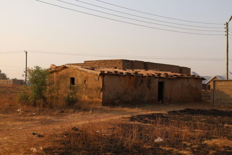 Traditional hut compound in Tamale, Ghana.