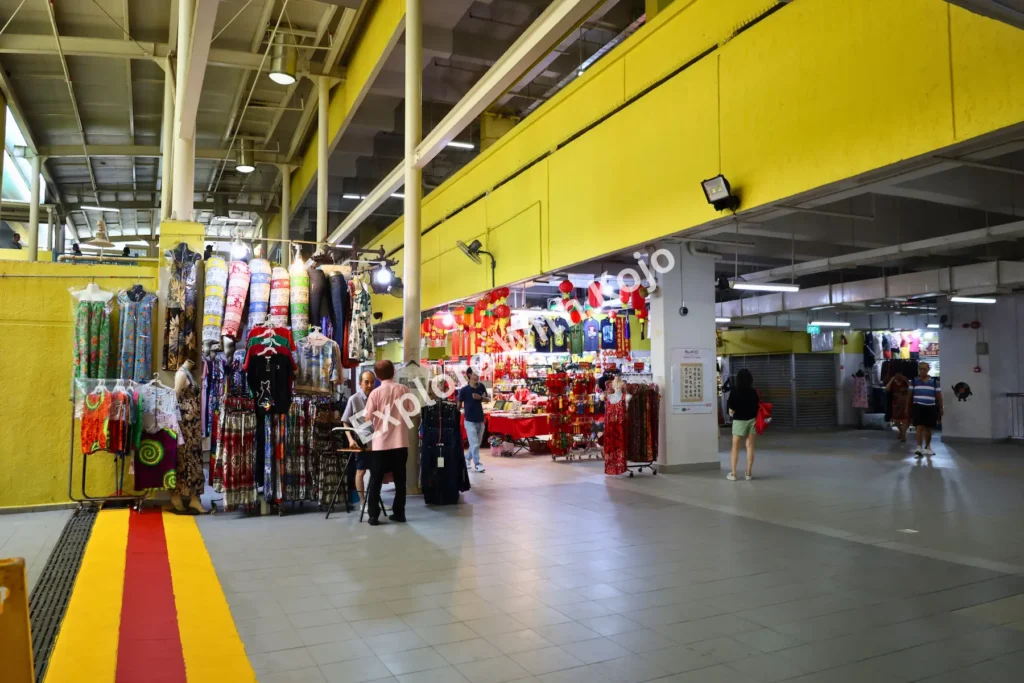Indoor market hall Chinatown Singapore