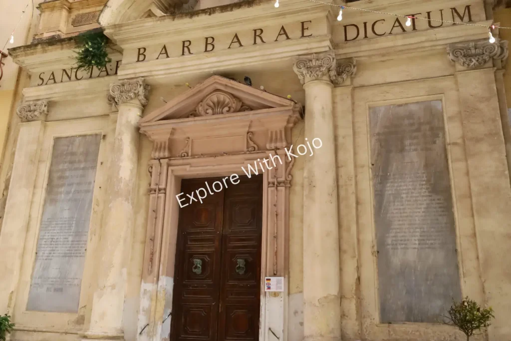 Signboard at the entrance of a historic attraction&nbsp;in&nbsp;Malta.