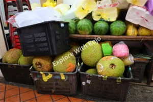 Exotic fruits for sale in Chinatown&nbsp;Singapore.