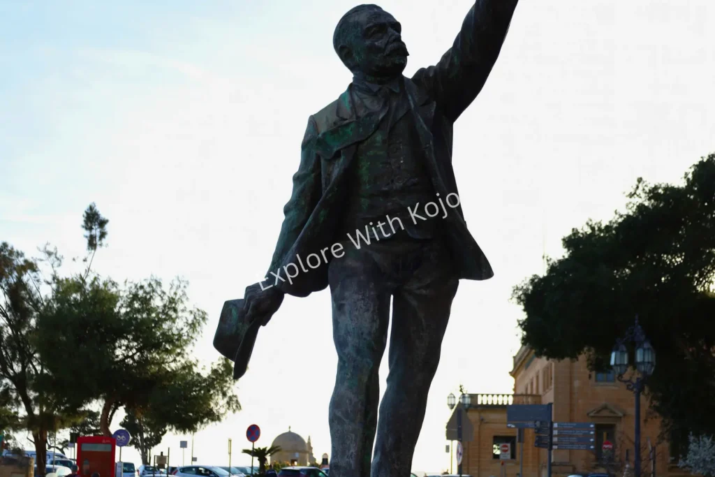 Historic monument statue in Malta.