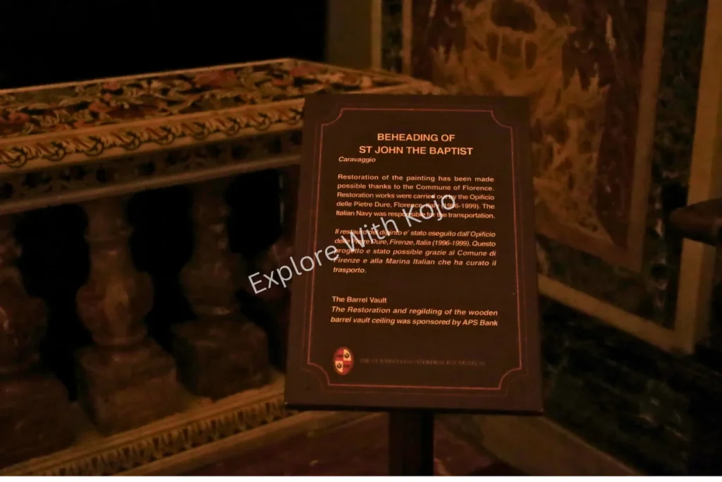 Informational sign at a Maltese museum.