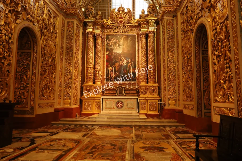 Baroque ornate interior of St. John&rsquo;s Co-Cathedral in Valletta,&nbsp;Malta.