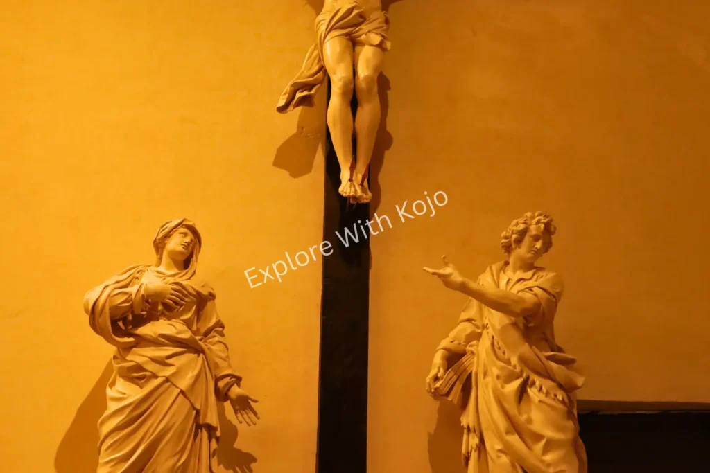Religious sculptures in St. John&rsquo;s Co-Cathedral, Malta.