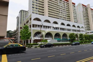 People&rsquo;s Park Complex viewed from the road in Singapore.