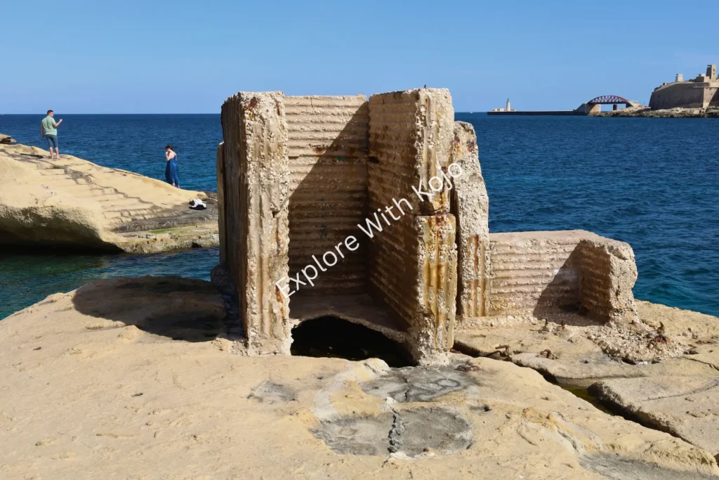 Small weathered coastal stone structure&nbsp;in&nbsp;Malta.