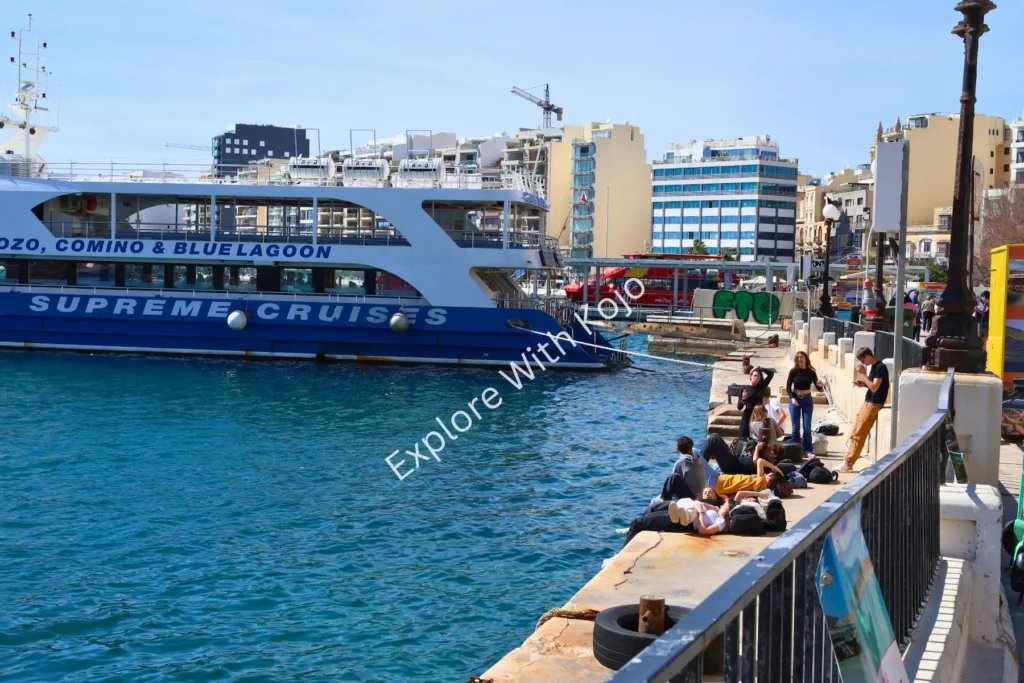 Supreme Cruises ferry docked at Malta harbourfront.