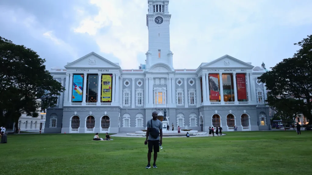 Historical colonial-style Victoria Theatre and Concert Hall in Singapore