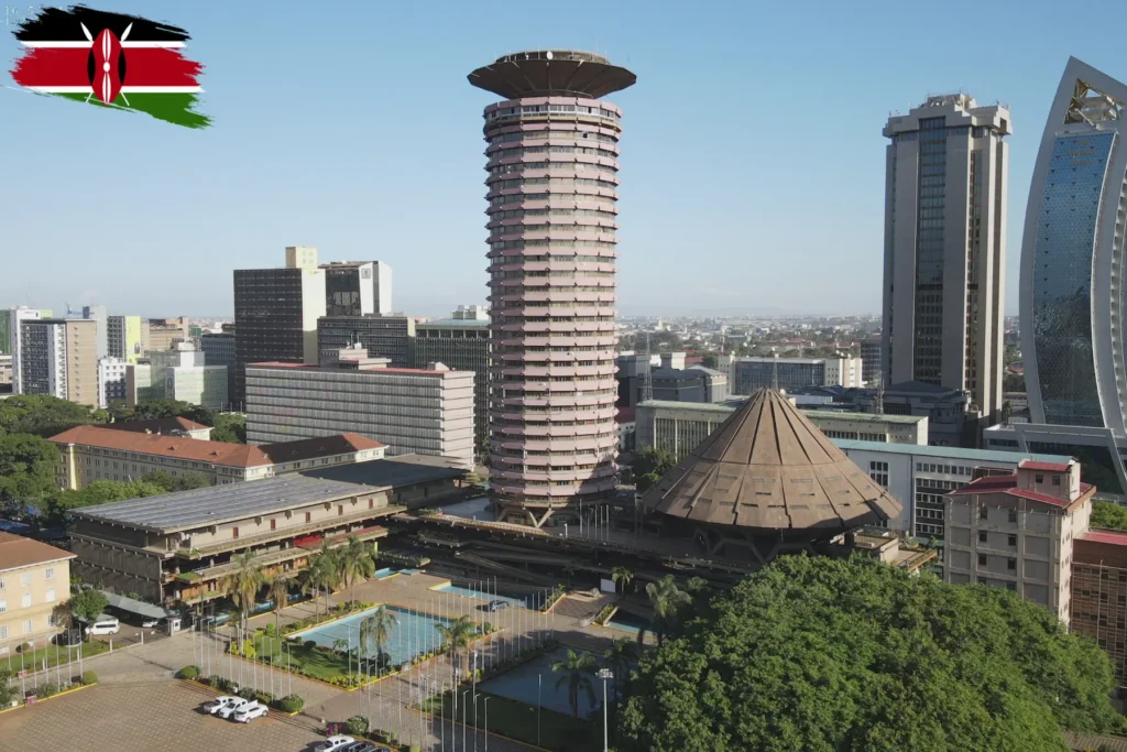 Nairobi city skyline with high-rise buildings in Kenya.