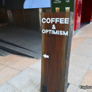 Coffee of Optimism signboard in Kuala Lumpur