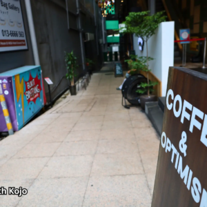 Street view of a coffee shop in Kuala Lumpur
