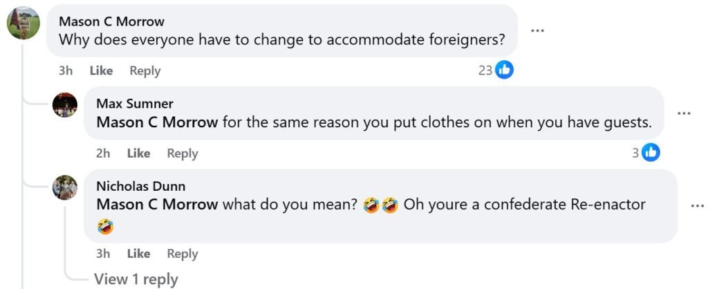 Facebook comment thread debating Finland removing the swastika from air force flags, with one user asking why countries must change for foreigners.