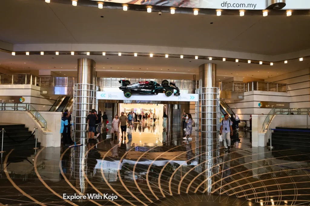 Premium car display inside Suria KLCC Mall.