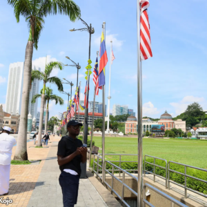 Malaysian flags at Merdeka Square in Kuala Lumpur