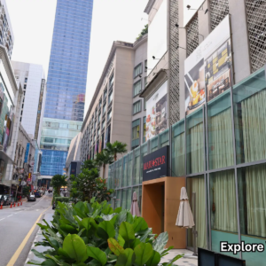 Modern street beside Pavilion Mall in Kuala Lumpur Bukit Bintang