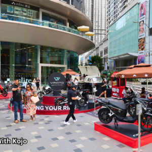 Pavilion KL forecourt with people and displays in Bukit Bintang