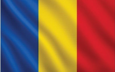 Flag of Chad with blue, yellow, and red vertical stripes.