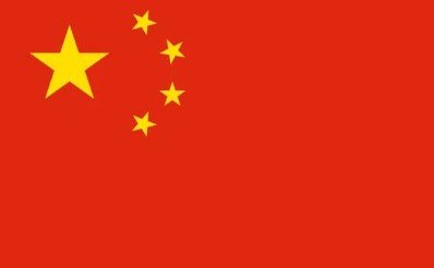 Flag of China with red field and five yellow stars.