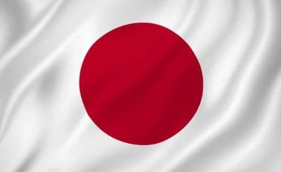 Flag of Japan with red circle on white background.