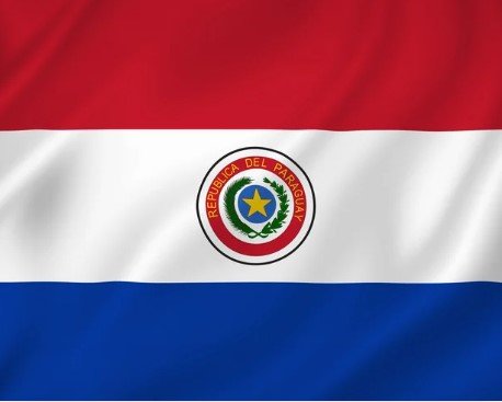 Flag of Paraguay, Spanish speaking country in South America