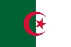 Algerian flag, symbol of a North African destination rich in history and desert beauty.