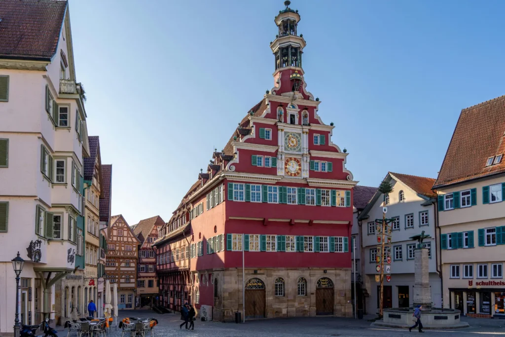Clean streets and historic architecture in Stuttgart, Germany