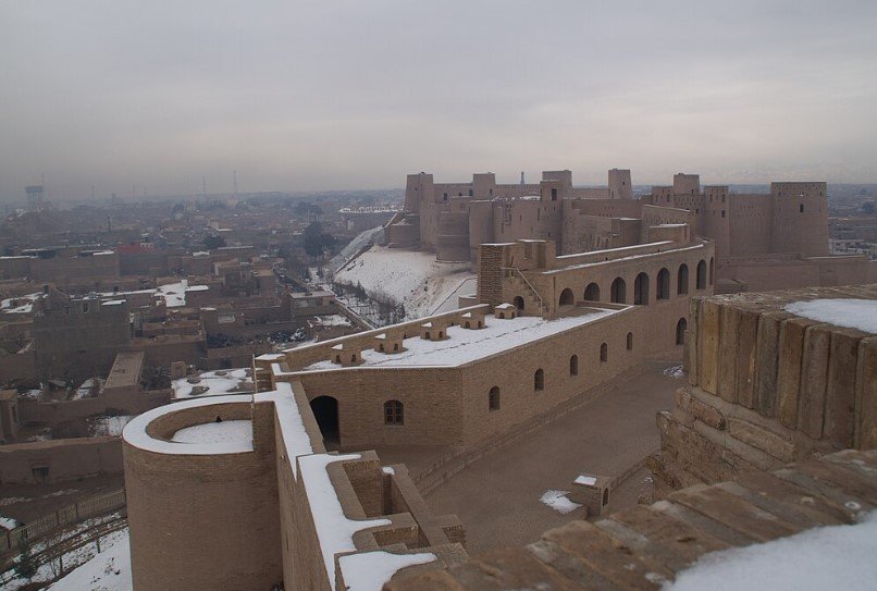 The ancient Herat Citadel in Afghanistan also known as the Citadel of Alexander.