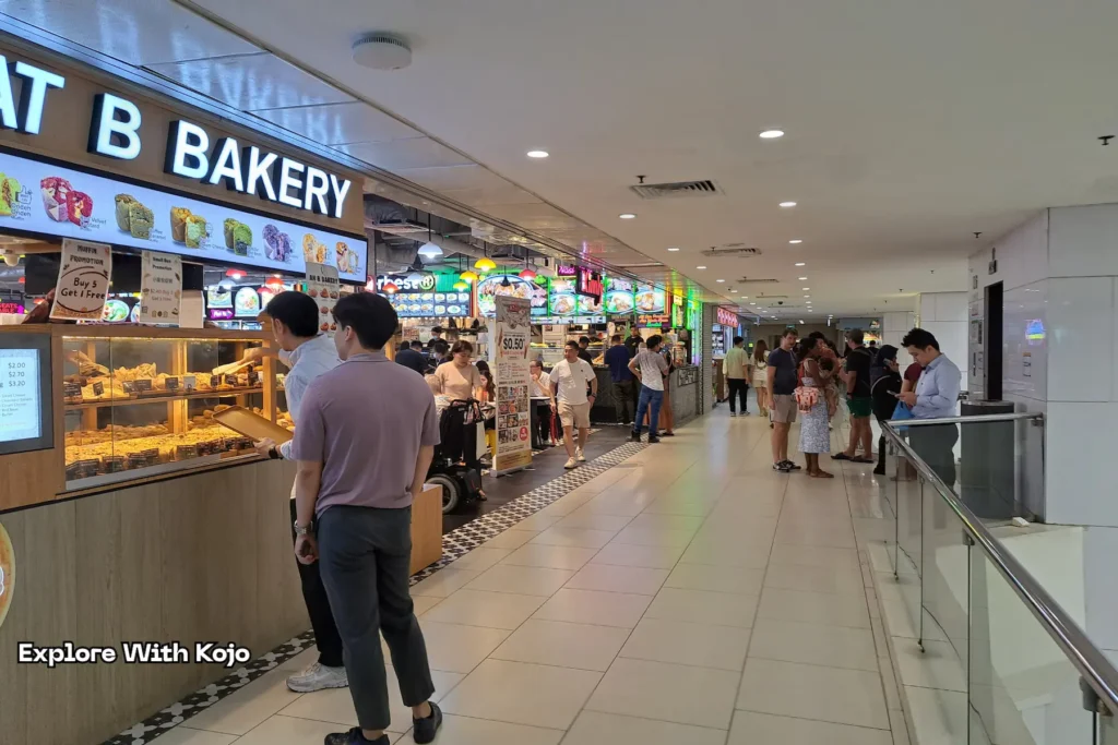 Entrance to Lucky Plaza food court on Orchard Road Singapore