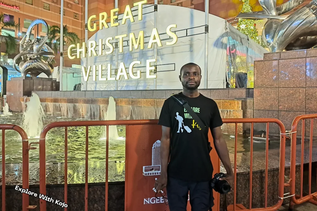 Christmas decorations at Orchard Road Singapore with Great Christmas Village light display