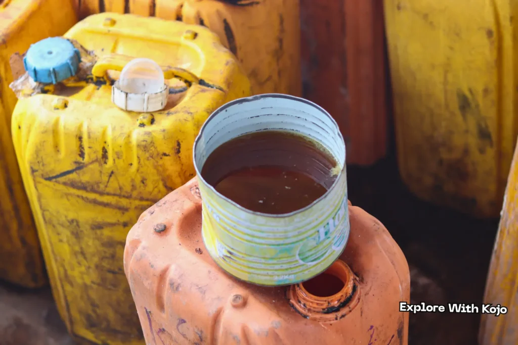 Palm kernel oil used as main ingredient in African black soap production