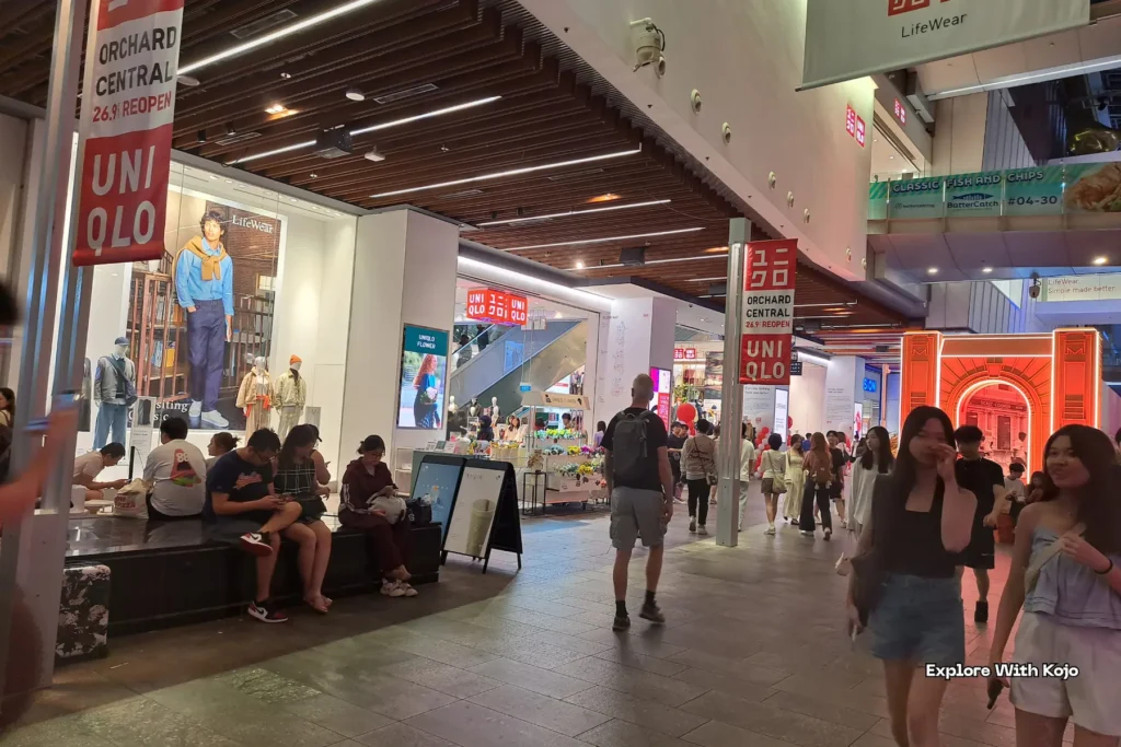 Uniqlo entrance inside 313 Somerset.