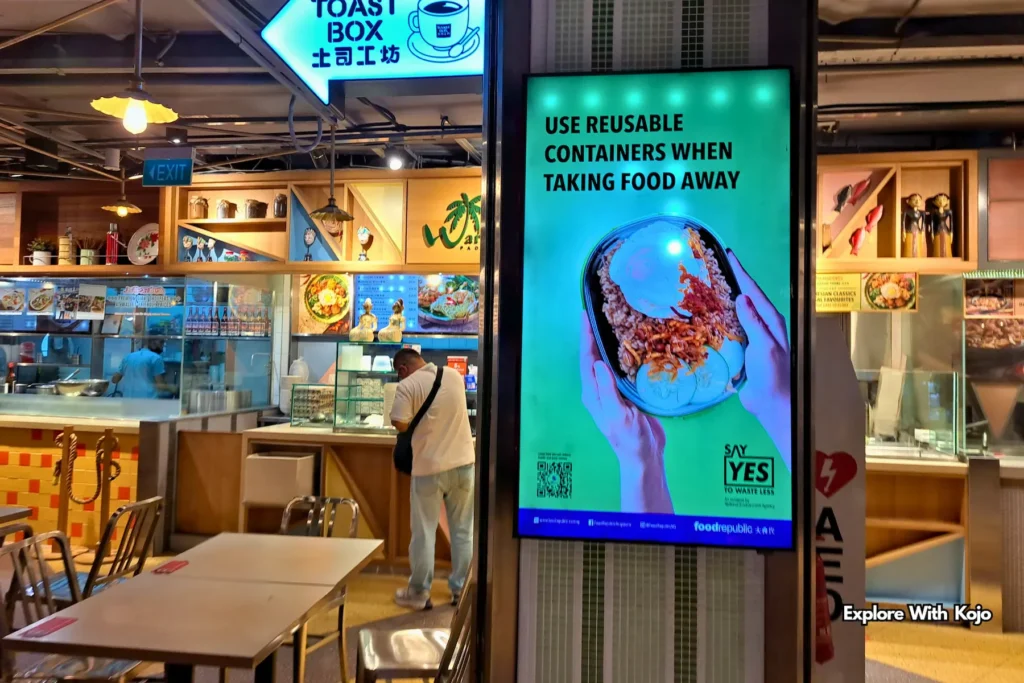Digital advertising screen inside Wisma Atria Singapore
