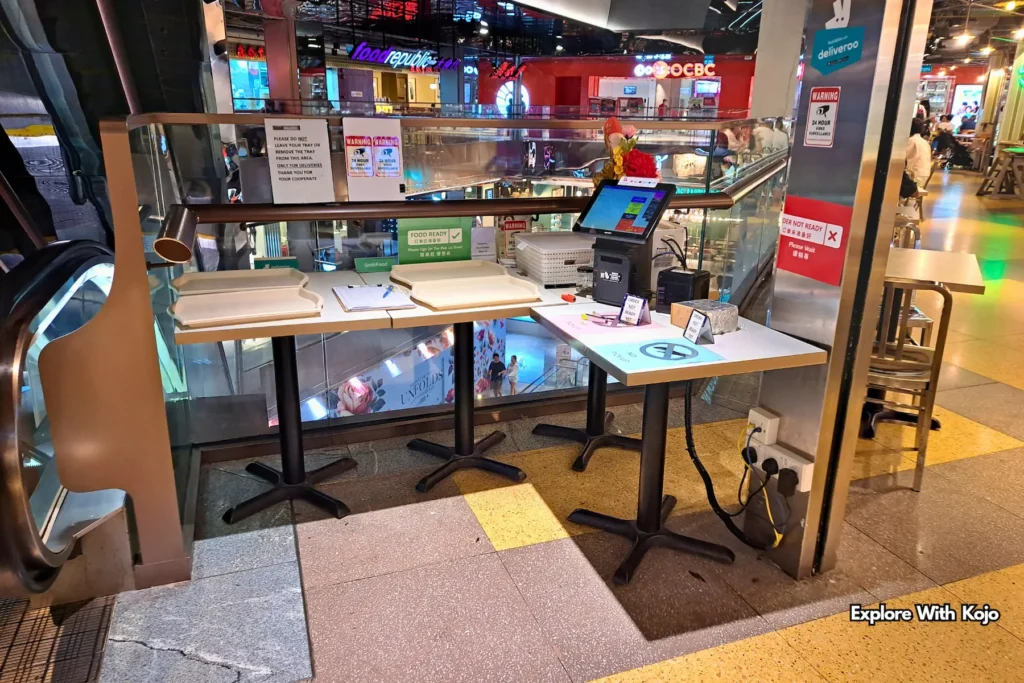 Self-service kiosks for food orders at Wisma Atria Food Republic
