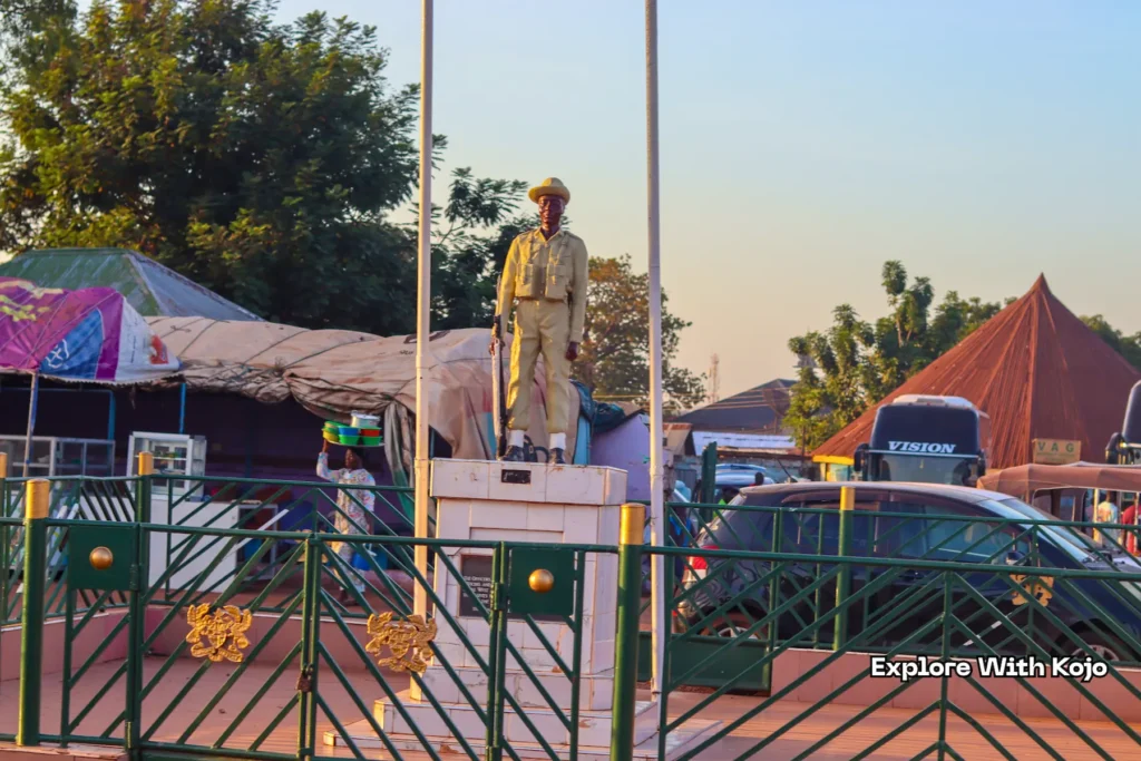 Statue at the World War II Veterans Square in Tamale Ghana