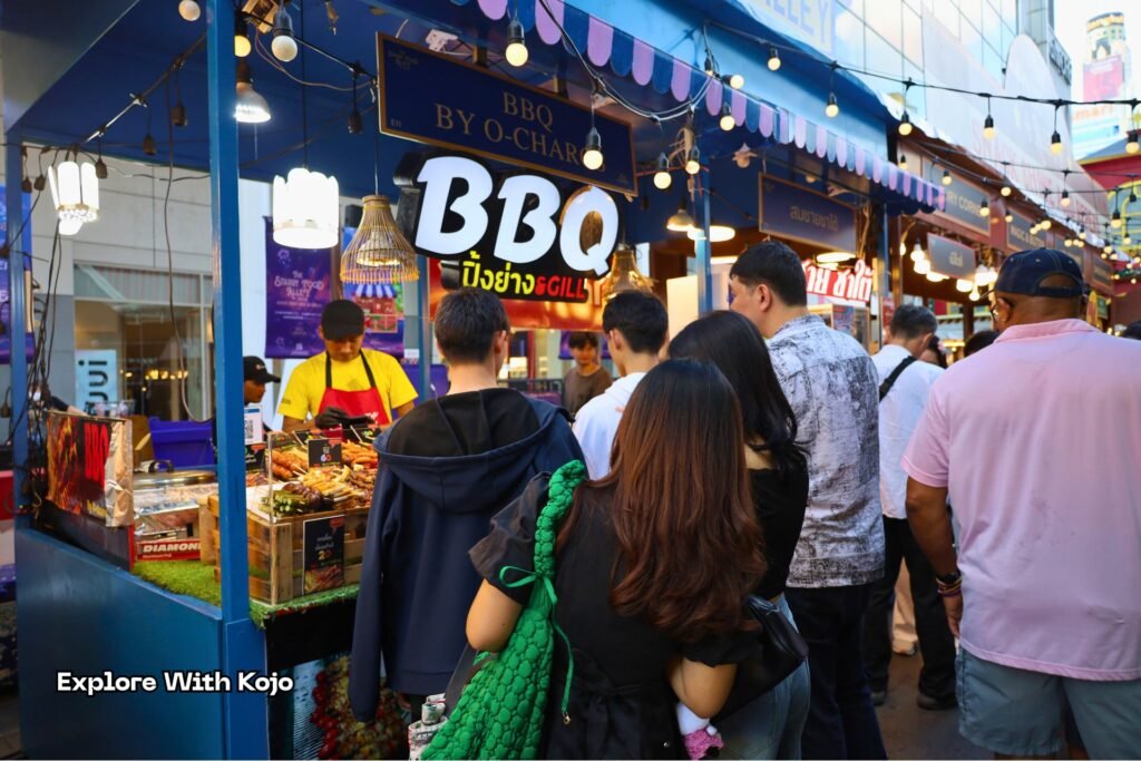 Street food stalls outside CentralWorld in Bangkok