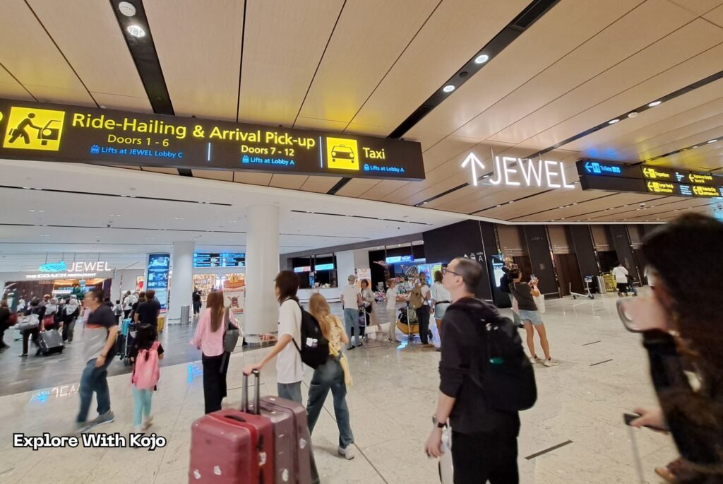 Christmas atmosphere at Singapore Changi Airport near Jewel arrival area