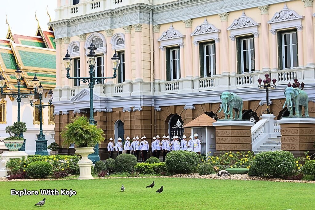 Royal court buildings inside the Grand Palace complex in Bangkok