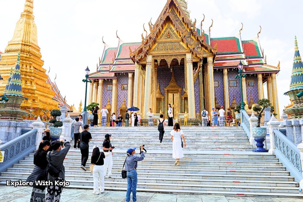 Stairway inside the Grand Palace courtyard in Bangkok