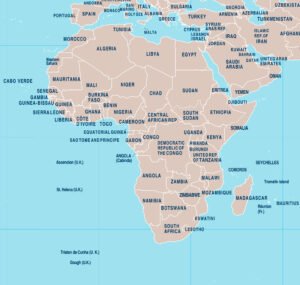 A map of Africa