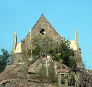A picture of a colonial British church in Yemen